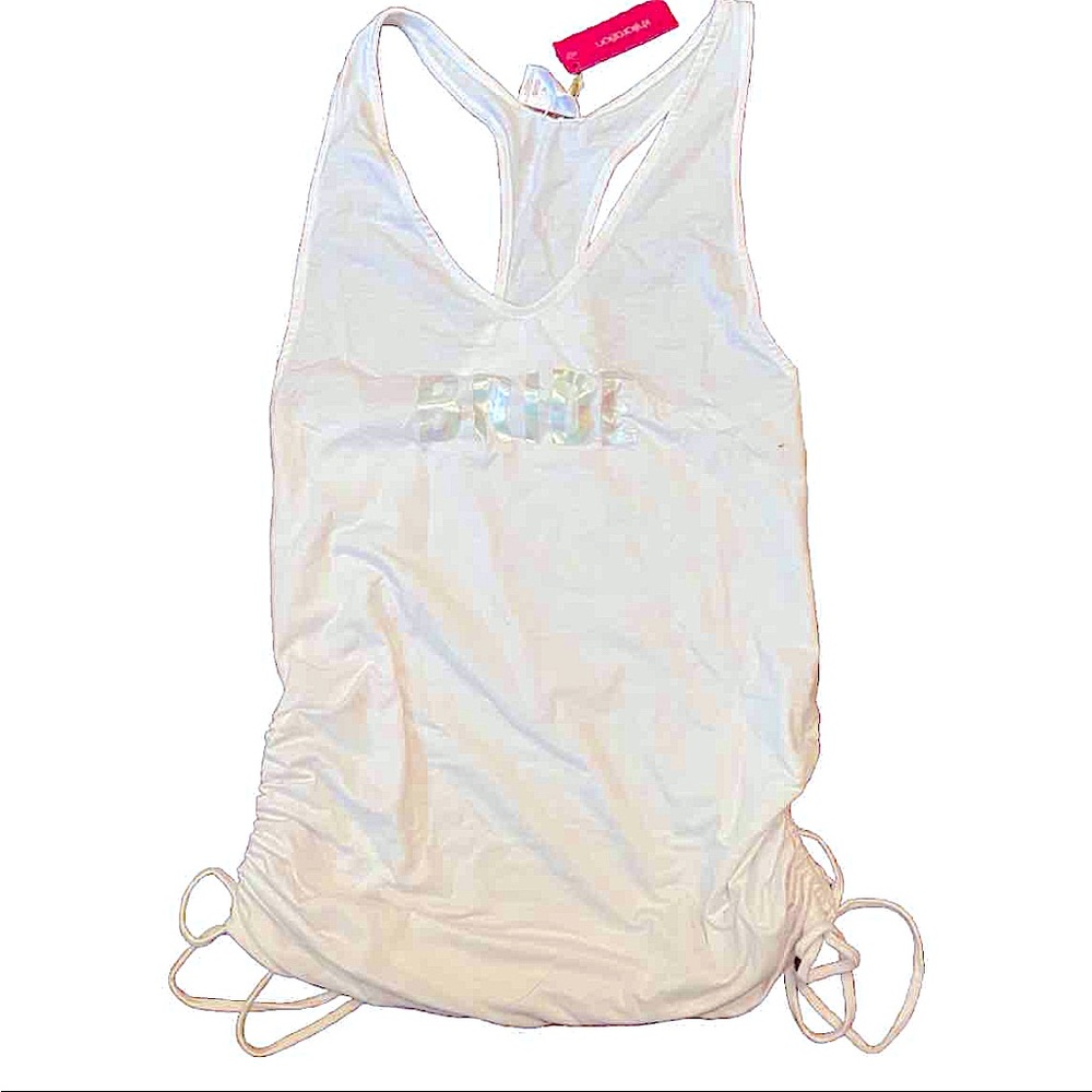 Xhilaration "Bride" White Silver Swim Bachelorette Party Cover Up New!